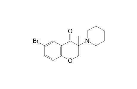 6-BROMO-3-METHYL-3-PIPERIDINO-4-CHROMANONE