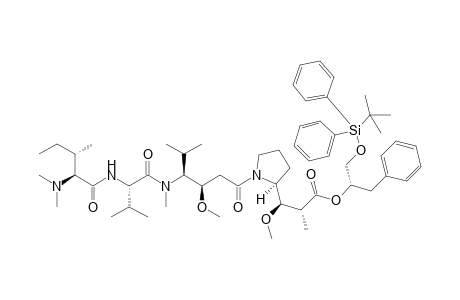 (2R,3R)-((S)-1-(tert-butyldiphenylsilyloxy)-3-phenylpropan-2-yl)-3-((S)-1-((3R,4S)-4-((S)-2-((2S,3S)-2-(dimethylamino)-3-methylpentanamido)-N,3-dimethylbutanamido)-3-methoxy-5-methylhexanoyl)pyrrolidin-2-yl)-3-methoxy-2-methylpropanoate