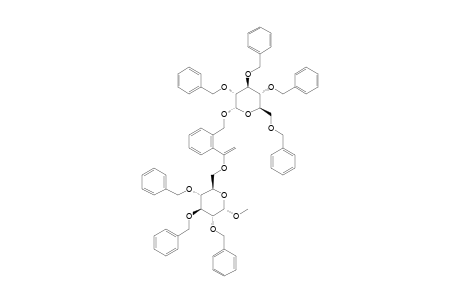 METHYL-6-[1-[2-(((2,3,4,6-TETRA-O-BENZYL-ALPHA-D-GLUCOPYRANOSYL)-OXY)-METHYL)-PHEN-1-YL]-VINYL]-2,3,4-TRI-O-BENZYL-ALPHA-D-GLUCOPYRANOSIDE