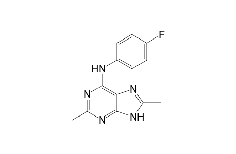 6-(4-Fluorophenyl)amino-2,8-dimethyl-9H-purine