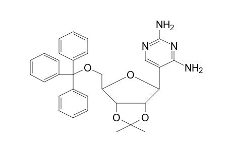 1,4-Anhydro-1-(2,4-diamino-5-pyrimidinyl)-2,3-O-(1-methylethylidene)-5-O-tritylpentitol