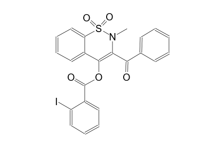 3-benzoyl-2-methyl-1,1-dioxido-2H-1,2-benzothiazin-4-yl 2-iodobenzoate