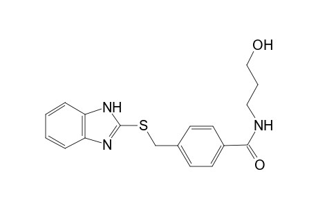 4-[(1H-benzimidazol-2-ylsulfanyl)methyl]-N-(3-hydroxypropyl)benzamide