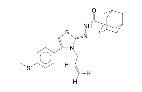 1-adamantanecarboxylic acid, 3-allyl-4-(4-methylthiophenyl)-4-thiazolin-2-ylidenehydrazide