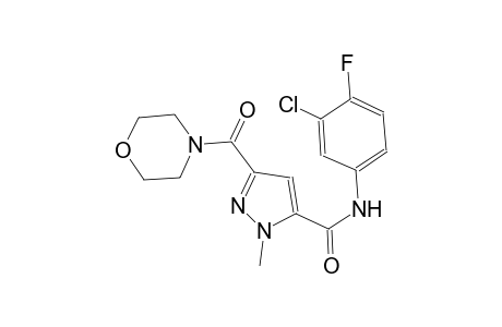 N-(3-chloro-4-fluorophenyl)-1-methyl-3-(4-morpholinylcarbonyl)-1H-pyrazole-5-carboxamide