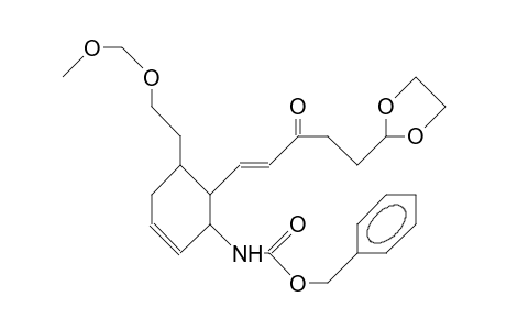 5-(3,5-Dioxa-hexyl)-3-(benzyl-carbamato)-4-(5-ethylenedioxy-3-oxo-1-penten-1-yl)-cyclohexene