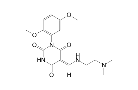 (5Z)-1-(2,5-dimethoxyphenyl)-5-({[2-(dimethylamino)ethyl]amino}methylene)-2,4,6(1H,3H,5H)-pyrimidinetrione