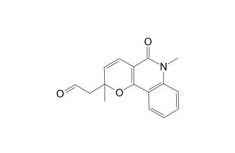 2-(2,6-dimethyl-5-oxidanylidene-pyrano[3,2-c]quinolin-2-yl)ethanal