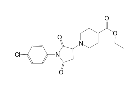 ethyl 1-[1-(4-chlorophenyl)-2,5-dioxo-3-pyrrolidinyl]-4-piperidinecarboxylate