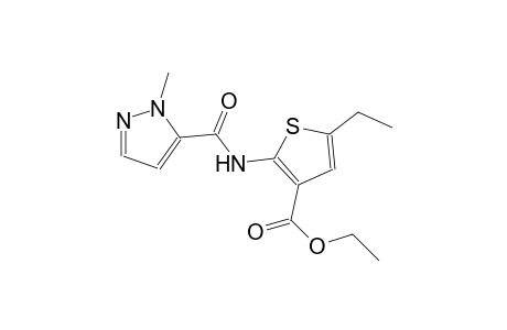 ethyl 5-ethyl-2-{[(1-methyl-1H-pyrazol-5-yl)carbonyl]amino}-3-thiophenecarboxylate