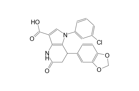 1H-pyrrolo[3,2-b]pyridine-3-carboxylic acid, 7-(1,3-benzodioxol-5-yl)-1-(3-chlorophenyl)-4,5,6,7-tetrahydro-5-oxo-