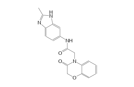 2H-1,4-benzoxazine-4-acetamide, 3,4-dihydro-N-(2-methyl-1H-benzimidazol-6-yl)-3-oxo-