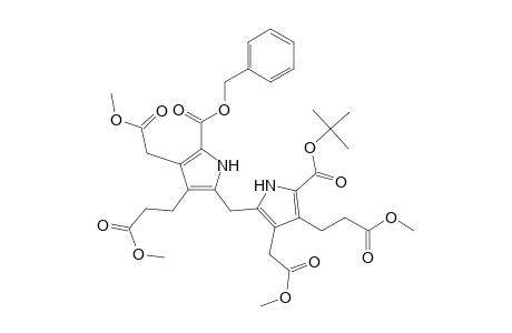 (phenylmethyl) 3-(2-methoxy-2-oxidanylidene-ethyl)-5-[[3-(2-methoxy-2-oxidanylidene-ethyl)-4-(3-methoxy-3-oxidanylidene-propyl)-5-[(2-methylpropan-2-yl)oxycarbonyl]-1H-pyrrol-2-yl]methyl]-4-(3-methoxy-3-oxidanylidene-propyl)-1H-pyrrole-2-carboxylate