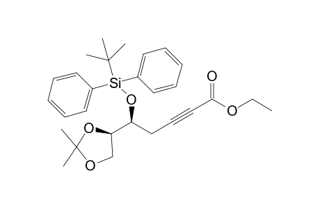 (5S)-5-[tert-butyl(diphenyl)silyl]oxy-5-[(4R)-2,2-dimethyl-1,3-dioxolan-4-yl]-2-pentynoic acid ethyl ester