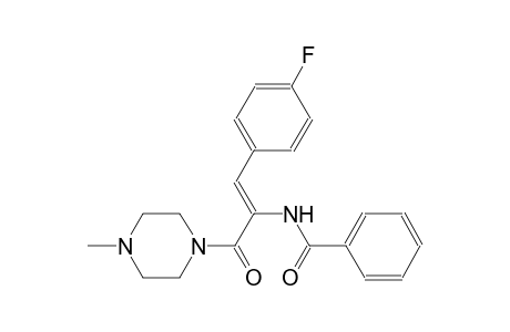 N-{(Z)-2-(4-fluorophenyl)-1-[(4-methyl-1-piperazinyl)carbonyl]ethenyl}benzamide