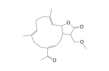 2H-Cyclotrideca[b]furan-2-one, 6-acetyl-3,3a,4,7,8,11,12,14a-octahydro-3-(methoxymethyl)-9,13-dimethyl-