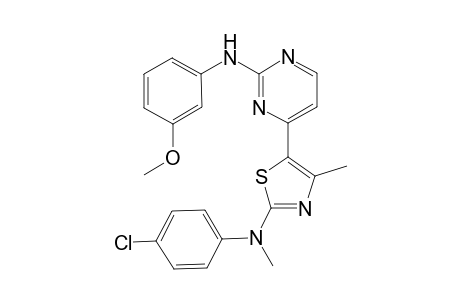 (4-{2-[(4-Chloro-phenyl)-(methyl)-amino]-4-methyl-thiazol-5-yl}-pyrimidin-2-yl)-(3-methoxy-phenyl)-amine