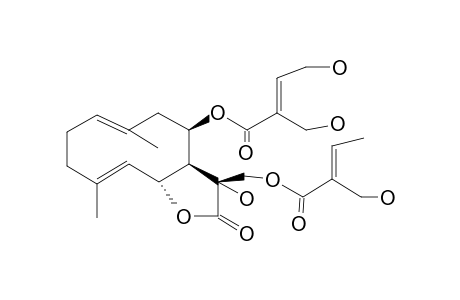 GERMACRA-1(10)E,4E-DIEN-12,6-A-OLIDE,8-B-(4',5'-DIHYDROXYTIGLOYLOXY)-11-A-HYDROXY-13-(5'-HYDROXYTIGLOYLOXY)