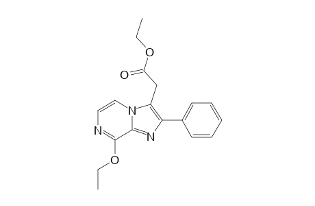 8-ETHOXY-3-(ETHOXYCARBONYLMETHYL)-2-PHENYLIMIDAZO-[1,2-A]-PYRAZINE