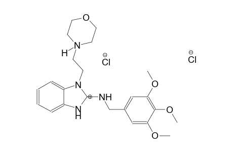 1-[2-(morpholin-4-ium-4-yl)ethyl]-2-{[(3,4,5-trimethoxyphenyl)methyl]amino}-2,3-dihydro-1H-1,3-benzodiazol-2-ylium dichloride