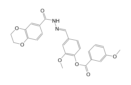 1,4-benzodioxin-6-carboxylic acid, 2,3-dihydro-, 2-[(E)-[3-methoxy-4-[(3-methoxybenzoyl)oxy]phenyl]methylidene]hydrazide