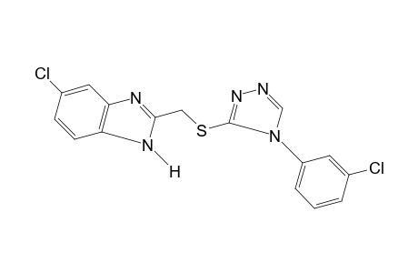 5-CHLORO-2-{{[4-(m-CHLOROPHENYL)-4H-1,2,4-TRIAZOL-3-YL]THIO}METHYL}BENZIMIDAZOLE