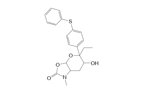 1-Methyl-5-ethyl-5-[4'-(phenylthio)phenyl]-6-hydroxy(perhydro)pyrano[3,2-d]oxazole-2-one