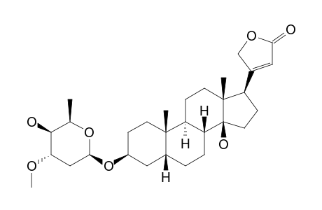 CARDENOLIDE_N-1;3-BETA-O-(BETA-D-SARMENTOSYL)-14-HYDROXY-5-ALPHA,14-BETA-CARD-20-(22)-ENOLIDE