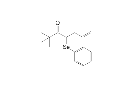 4-(Phenylselanyl)-2,2-dimethylhept-6-en-3-one