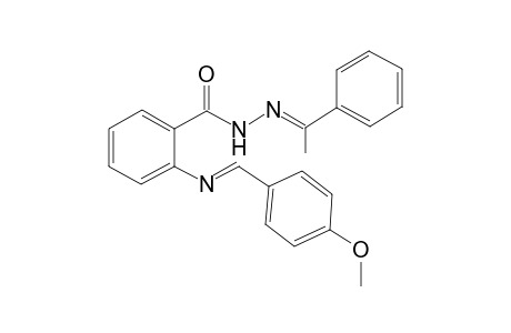 Benzhydrazide, 2-(4-methoxybenzylidenamino)-N2-(1-phenylethylidene)-