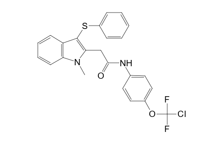 N-[4-[chloranyl-bis(fluoranyl)methoxy]phenyl]-2-(1-methyl-3-phenylsulfanyl-indol-2-yl)ethanamide