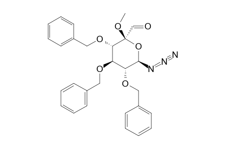 (2R,3S,4R,5R,6R)-6-azido-3,4,5-tris(benzyloxy)-2-methoxy-tetrahydropyran-2-carbaldehyde