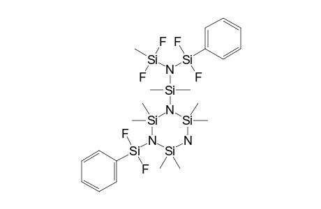 1-([(DIFLUOROMETHYLSILYL)-(DIFLUOROPHENYLSILYL)-AMINO]-DIMETHYLSILYL)-3-(DIFLUOROPHENYLSILYL)-2,2,4,4,6,6-HEXAMETHYLCYCLOTRISILAZANE