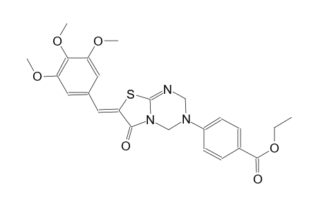 ethyl 4-((7Z)-6-oxo-7-(3,4,5-trimethoxybenzylidene)-6,7-dihydro-2H-[1,3]thiazolo[3,2-a][1,3,5]triazin-3(4H)-yl)benzoate