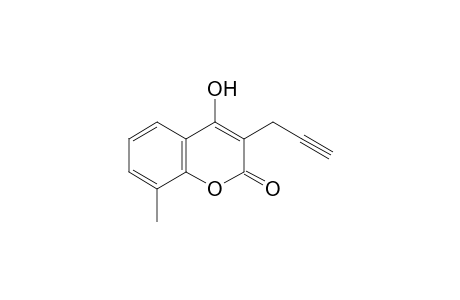 4-hydroxy-8-methyl-3-(2-propynyl)coumarin