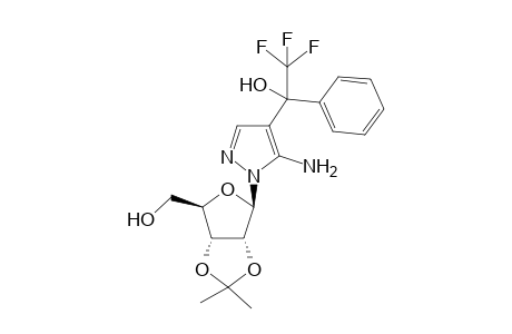 1-[5-Amino-1-((3aR,4R,6R,6aR)-6-hydroxymethyl-2,2-dimethyl-tetrahydro-furo[3,4-d][1,3]dioxol-4-yl)-1H-pyrazol-4-yl]-2,2,2-trifluoro-1-phenyl-ethanol