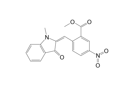 Benzoic acid, 2-[(1,3-dihydro-1-methyl-3-oxo-2H-indol-2-ylidene)methyl]-5-nitro-, methyl ester
