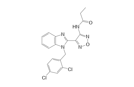 N-[4-[1-(2,4-dichlorobenzyl)benzimidazol-2-yl]furazan-3-yl]propionamide