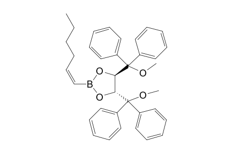 2-(Hex-1'-enyl)-4,5-bis[[(methoxy)(diphenyl)methyl]-1,3,2-dioxaborolane