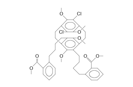 4,7-Dichloro-5,8,12,15-tetramethoxy-13,16-bis(4-[2-methoxycarbonylphenyl]butyl)(2.2)paracyclophane