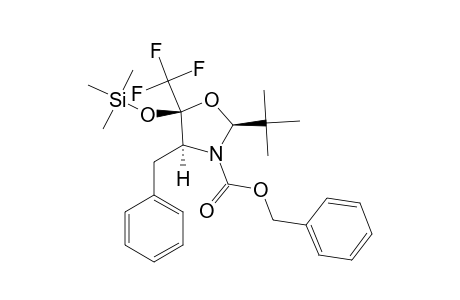 (2S,4S,5S)-4-BENZYL-N-(BENZYLOXYCARBONYL)-2-TERT.-BUTYL-5-(TRIFLUOROMETHYL)-5-[(TRIMETHYLSILYL)-OXY]-1,3-OXAZOLIDINE