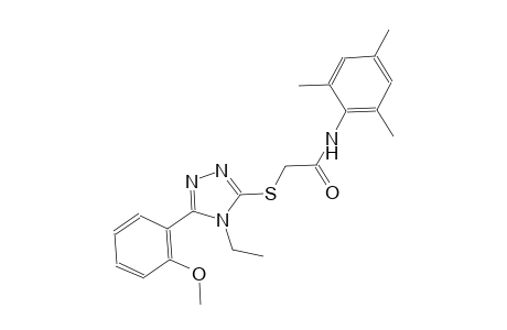 2-{[4-ethyl-5-(2-methoxyphenyl)-4H-1,2,4-triazol-3-yl]sulfanyl}-N-mesitylacetamide
