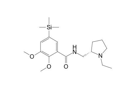Benzamide, N-[(1-ethyl-2-pyrrolidinyl)methyl]-2,3-dimethoxy-5-(trimethylsilyl)-, (S)-