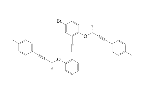 (-)-4-Bromo-1-{[(1R)-1-methyl-3-(4-methylphenyl)prop-2-yn-1-yl]oxy}-2-[(2-{[(1R)-1-methyl-3-(4-methylphenyl)prop-2-yn-1-yl]oxy}phenyl)ethynyl]benzene