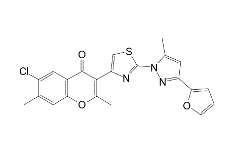 6-chloro-2,7-dimethyl-3-{2-[3-(2-furyl)-5-methylpyrazol-1-yl]-4-thiazolyl}chromone