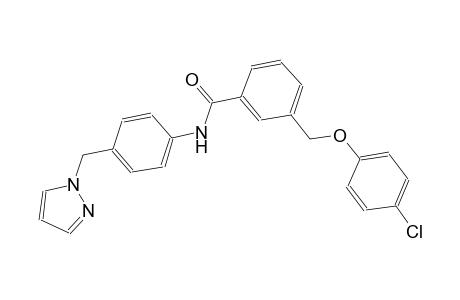 3-[(4-chlorophenoxy)methyl]-N-[4-(1H-pyrazol-1-ylmethyl)phenyl]benzamide