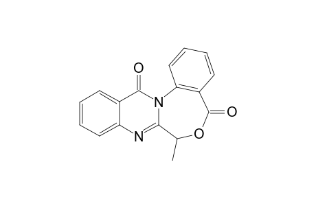 7-Methyl-7-H-quinazolino[3,2-a]-(4,1)-benzooxazepine-5,13-dione