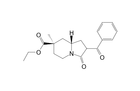 ETHYL-(7R*,8AS*)-2-BENZOYL-7-METHYL-3-OXO-1,2,3,5,6,7,8,8A-OCTAHYDRO-7-INDOLIZINECARBOXYLATE