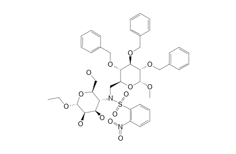 N-(METHYL-2,3,4-TRI-O-BENZYL-6-DEOXY-ALPHA-D-GLUCOPYRANOSID-6-YL)-N-(ETHYL-4-DEOXY-ALPHA-D-MANNOPYRANOSID-4-YL)-2-NITROBENZENESULFONAMIDE