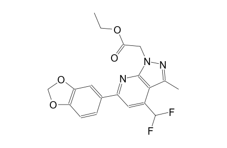 1H-pyrazolo[3,4-b]pyridine-1-acetic acid, 6-(1,3-benzodioxol-5-yl)-4-(difluoromethyl)-3-methyl-, ethyl ester